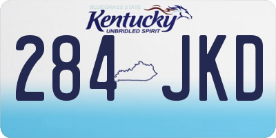 KY license plate 284JKD