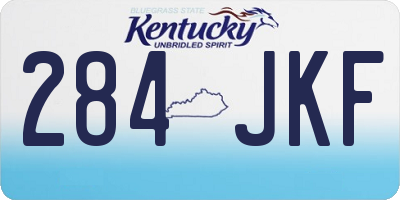 KY license plate 284JKF