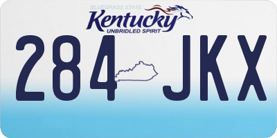KY license plate 284JKX