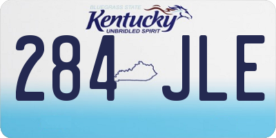 KY license plate 284JLE