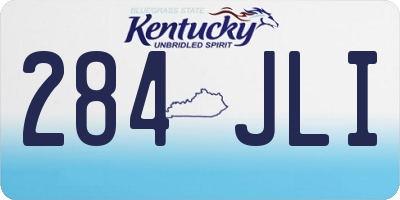 KY license plate 284JLI