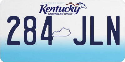 KY license plate 284JLN