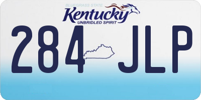 KY license plate 284JLP