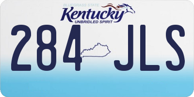 KY license plate 284JLS