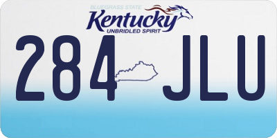 KY license plate 284JLU
