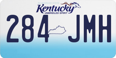 KY license plate 284JMH