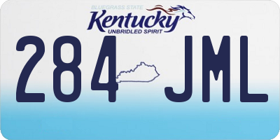 KY license plate 284JML
