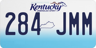 KY license plate 284JMM