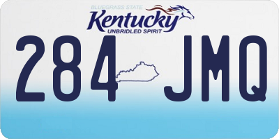 KY license plate 284JMQ