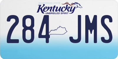 KY license plate 284JMS