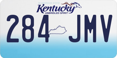 KY license plate 284JMV