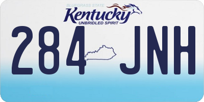 KY license plate 284JNH