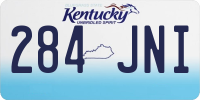 KY license plate 284JNI