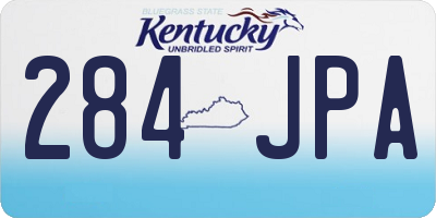 KY license plate 284JPA