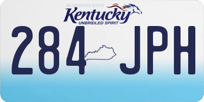 KY license plate 284JPH