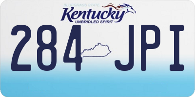 KY license plate 284JPI