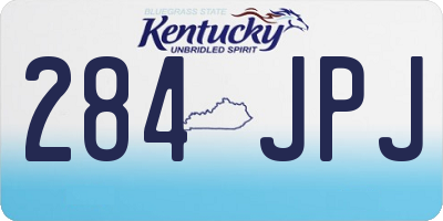 KY license plate 284JPJ
