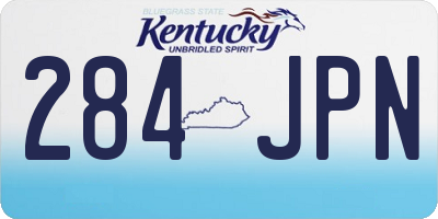 KY license plate 284JPN