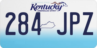 KY license plate 284JPZ