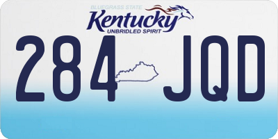 KY license plate 284JQD