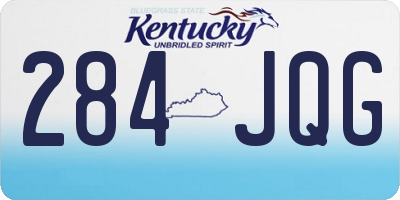 KY license plate 284JQG