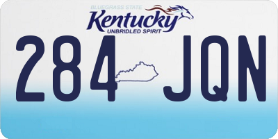 KY license plate 284JQN