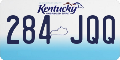 KY license plate 284JQQ