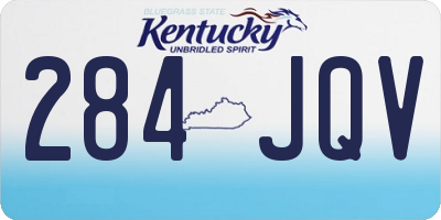 KY license plate 284JQV