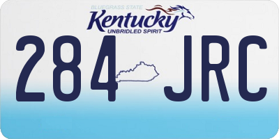 KY license plate 284JRC
