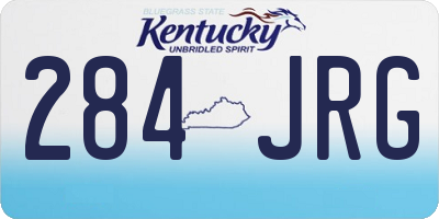 KY license plate 284JRG