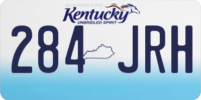 KY license plate 284JRH