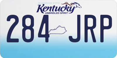 KY license plate 284JRP