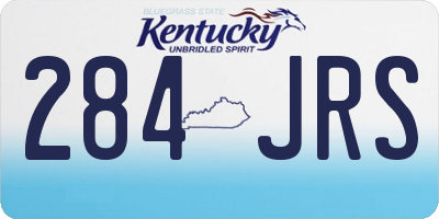 KY license plate 284JRS