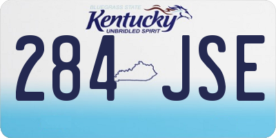 KY license plate 284JSE