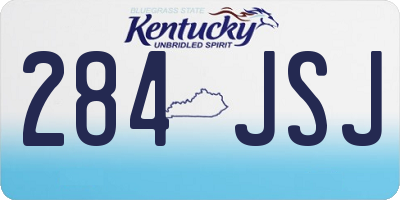 KY license plate 284JSJ