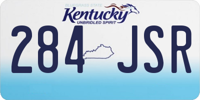 KY license plate 284JSR