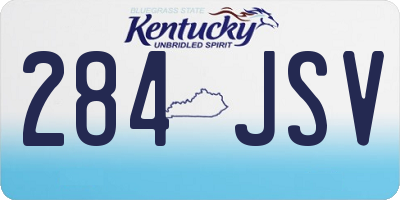 KY license plate 284JSV
