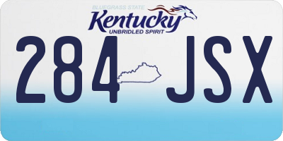 KY license plate 284JSX