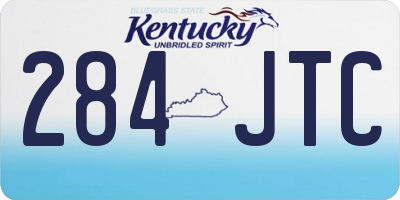 KY license plate 284JTC
