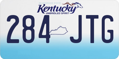 KY license plate 284JTG