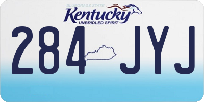 KY license plate 284JYJ