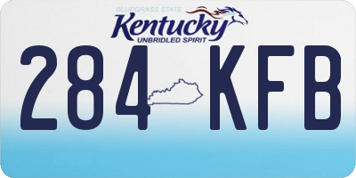 KY license plate 284KFB