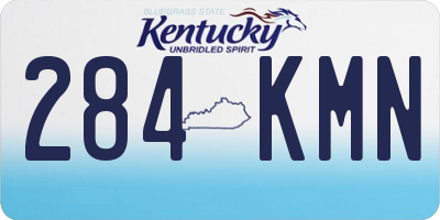 KY license plate 284KMN