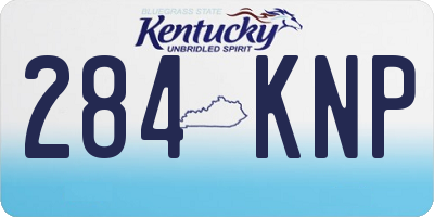KY license plate 284KNP