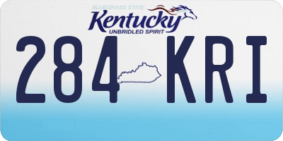 KY license plate 284KRI