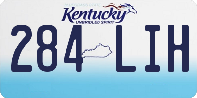 KY license plate 284LIH