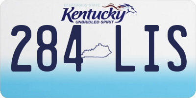 KY license plate 284LIS