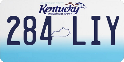 KY license plate 284LIY