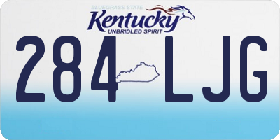 KY license plate 284LJG