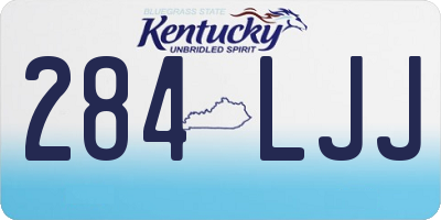 KY license plate 284LJJ